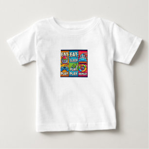 Barn T-shirt "Ät. Lek. Sov. Upprepa"