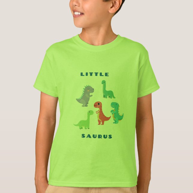 Barn t-shirt Dino Squad: Färgbesättning Tee (Framsida)