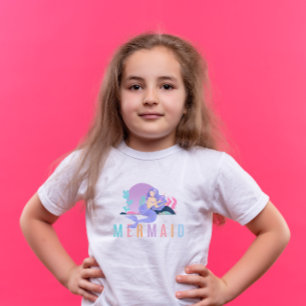Barn T-Shirt, färglös Cute Sjöjungfru T Shirt