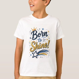 Barn T-shirt - Född att Lysa - Många färgalternati