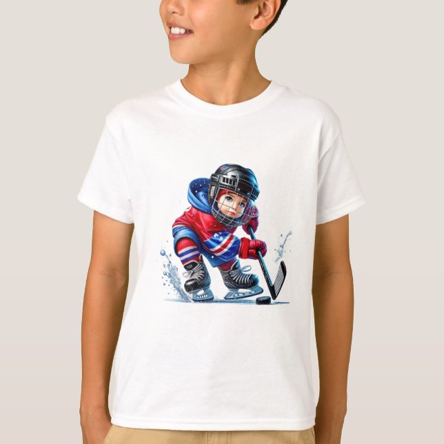 Barn T-Shirt för Vintersport (Framsida)