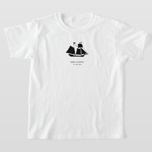 Barn T-shirt — HMS Gaspee (Laydown)