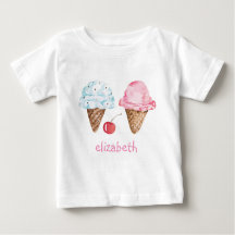 BARN T-SHIRT: ICE CREAMS + NAMN