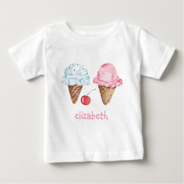 BARN T-SHIRT: ICE CREAMS + NAMN T SHIRT