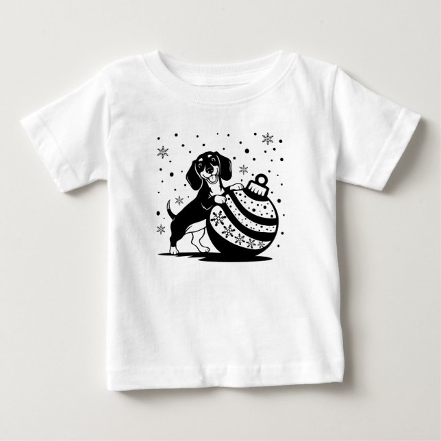 Barn T-shirt med en julvalp (Framsida)