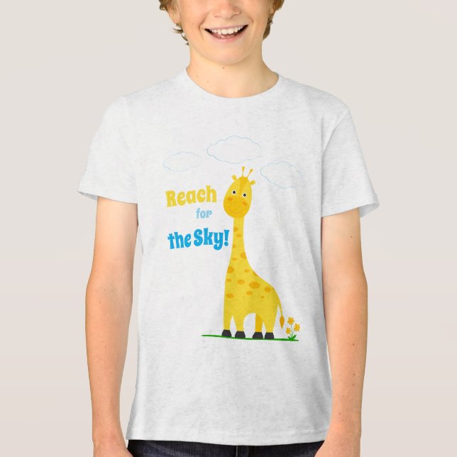 Barn T-shirt med en söt giraff (Framsida)