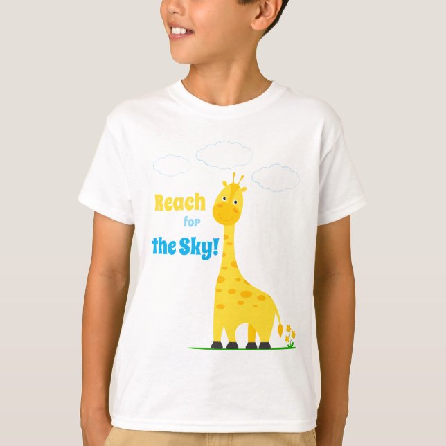 Barn T-shirt med en söt giraff (Framsida)