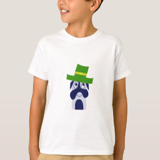 Barn T-Shirt med hund i grönt hat