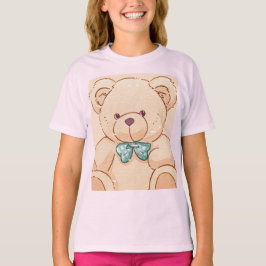 barn t-shirt med teddy-design