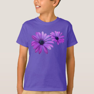 Barn T-shirt Organic Lila Flower Shirt
