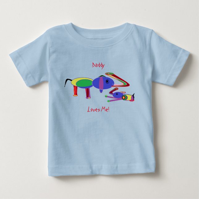 Barn T-shirt Pappa älskar mig (endast framsidesdes (Framsida)