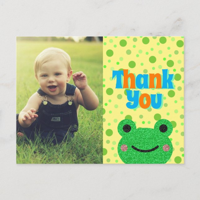 Barn Tack så mycket Groda Vykort (Framsida)