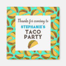 Barn Taco Birthday Tack Party-förmån Magnet