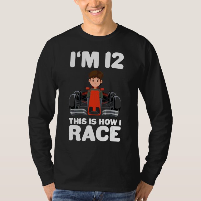 Barn, Tävla 12:e födelsedag 12 Tolv Småbarn Fo T Shirt (Framsida)