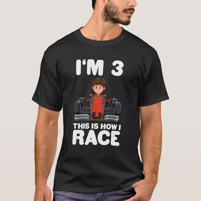 Barn Tävla Bild 3:e födelsedag 3:e Småbarn Formu T Shirt (Framsida)