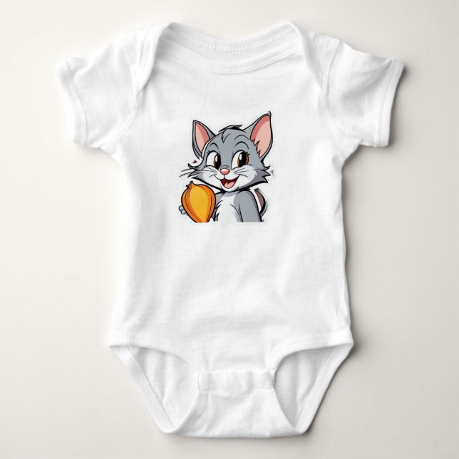 Barn tecknad klänning t shirt (Framsida)