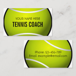 Barn tennis Coach Sports Instructor Professionell Visitkort