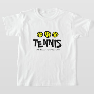 Barn tennis t shirt. Upprepa uppspelning av eat-vi Shirt