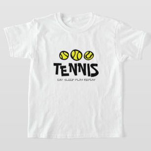 Barn tennis t shirt. Upprepa uppspelning av eat-vi T Shirt
