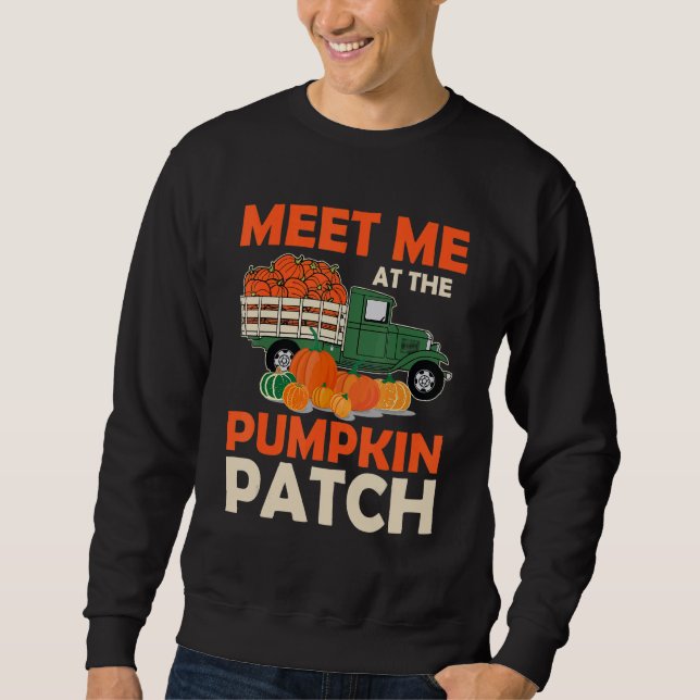 Barn Thanksgiving Pojkar Småbarn Lastbil Pumpa Lång Ärmad Tröja (Framsida)