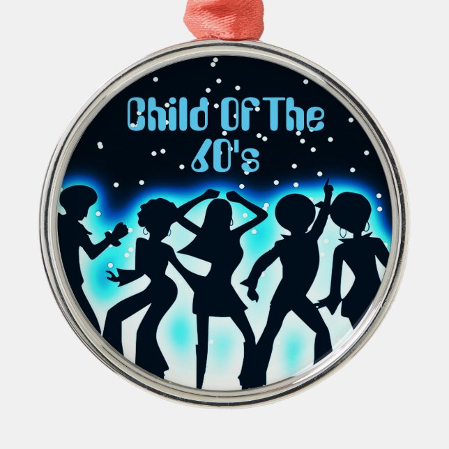 Barn till 60-talet julgransprydnad metall (Framsidan)