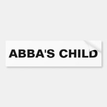 "Barn till Abba" Bumper Sticker