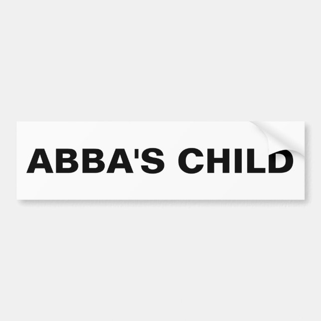 "Barn till Abba" Bumper Sticker Bildekal (Framsidan)