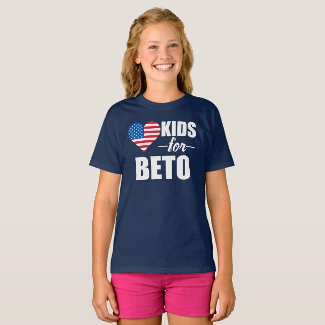 Barn till Beto O'Rourke Texas Children's T Shirt (Hel framsida)