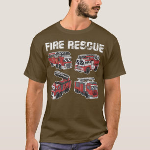 Barn till eldningsmotor för RÄDDING Lastbilar Fire T Shirt