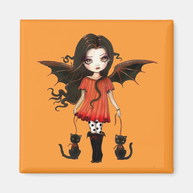 Barn till Halloween Cute Vampire Magnet (Framsidan)