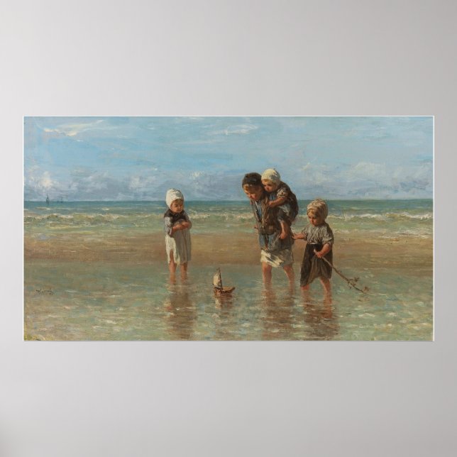 Barn till havet, Jozef Israels Poster (Framsidan)