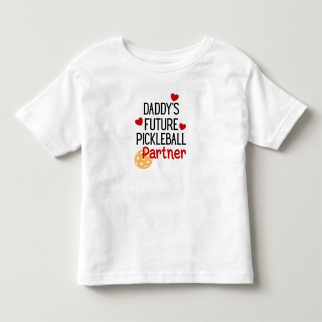 Barn till pappa i framtida Pickleball-partner T Shirt (Framsida)
