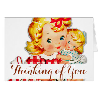 Barn till retro-vintage hälsningskort