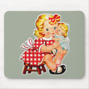 Barn till retro-vintage musmatta