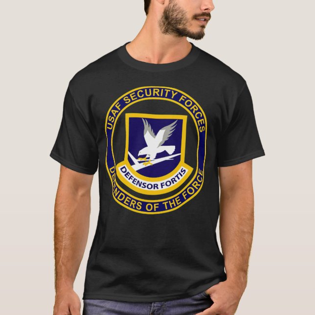 Barn till säkerhetsbarn i Luft Force Security T Shirt (Framsida)