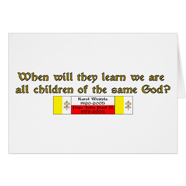 Barn till samma Gud 1 Hälsningskort (Framsidan Horizontal)