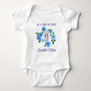 Barn till Virgin Mary Blue Dahlia Flowers T Shirt