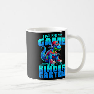 Barn tillbaka till skolan T-rex Jag pausade mitt s Kaffemugg