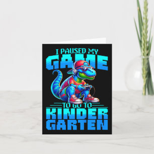Barn Tillbaka Till Skolan T-rex Jag Pausade Mitt S Kort