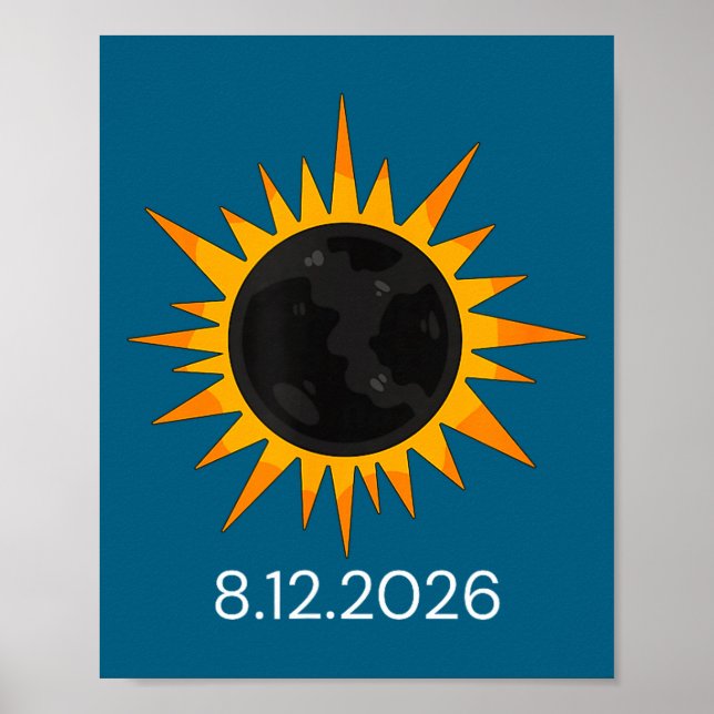 Barn Total solförmörkelse 12:e augusti Poster (Framsidan)