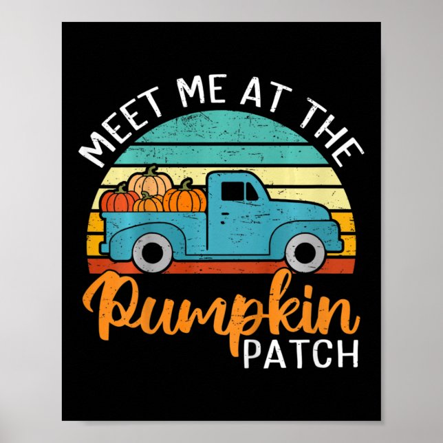 Barn träffade mig på Pumpkin Patch Småbarn Youth T Poster (Framsidan)