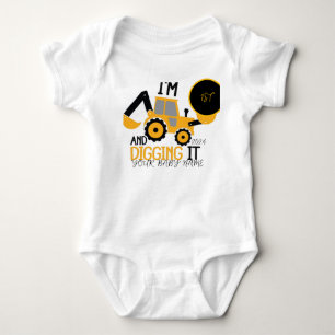 Barn Tre 1 år 3-års födelsedag Konstruktion Pojke T Shirt