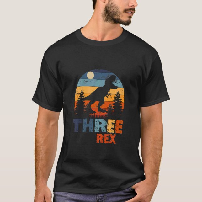 Barn tre Rex 3:e födelsedagen 3:e doseringen 3 år T Shirt (Framsida)
