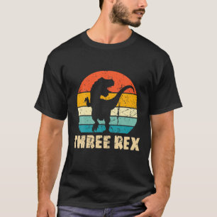 Barn tre Rex 3Rd Birthday Boys Tredje doseringsdok T Shirt