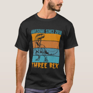 Barn tre Rex 3Rd födelsedag Tredje doseringen 3 år T Shirt