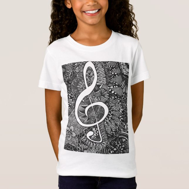 Barn Treble Clef T-shirt (Framsida)