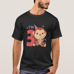 Barn Tredje födelsedag - apa barn T Shirt