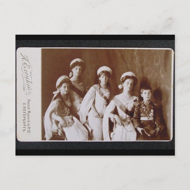 BARN TSAR - OTMA & Alexis Romanov Ryssland #093 Vykort (Framsida)