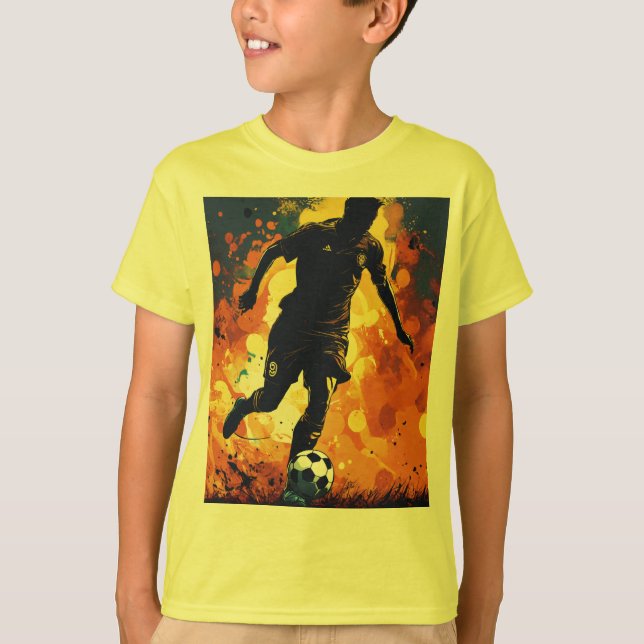 Barn, tshirt soccer stil t shirt (Framsida)