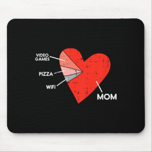 Barn TV-spel Pizza Wifi Mamma Hjärta Kid Baby Pojk Musmatta